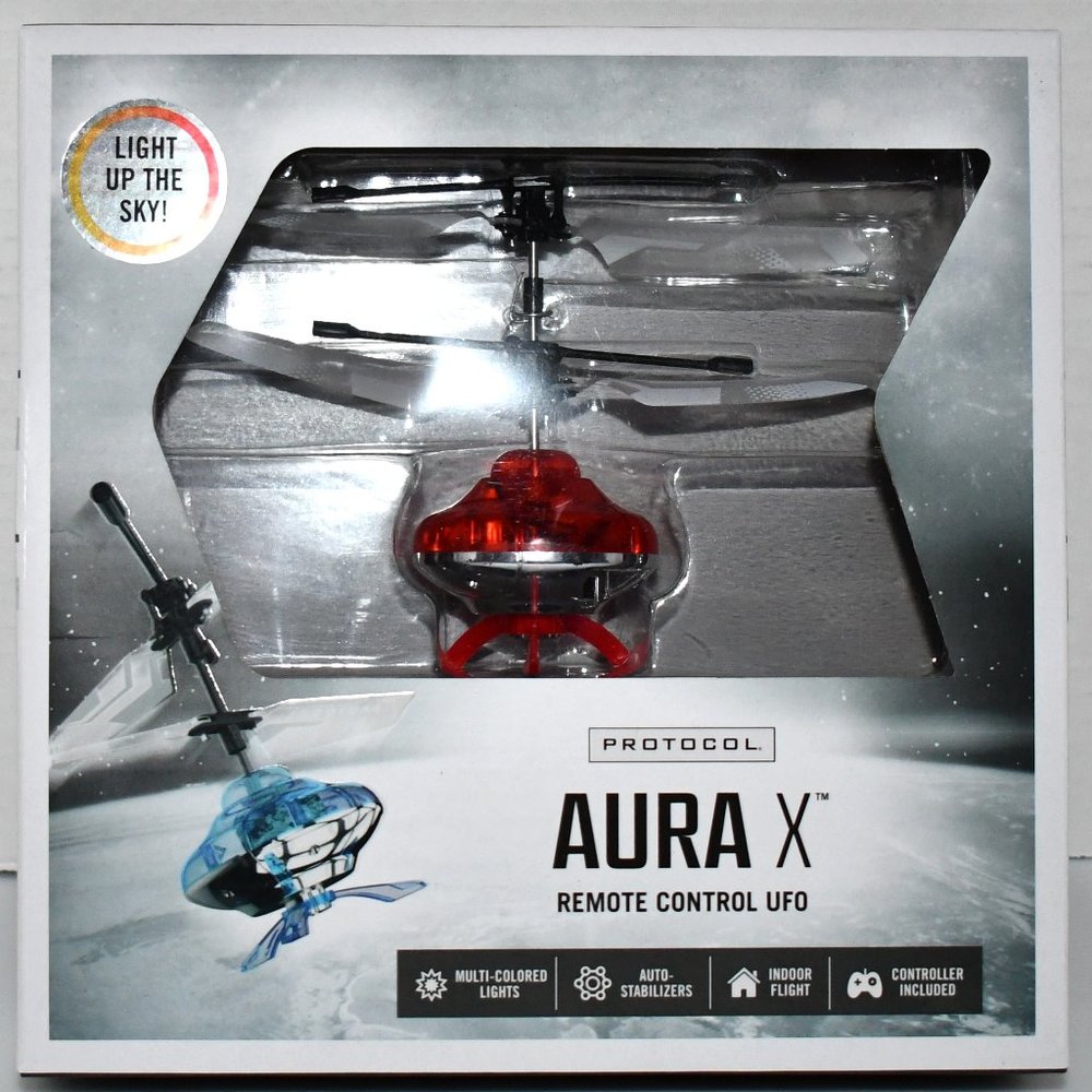 Protocol Aura X Remote-Controlled Flying UFO #SMPTC-80127 NWT